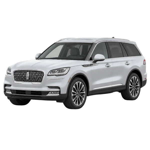 Lincoln Aviator 2020 prata, vista dianteira em três quartos (voltada para a esquerda)