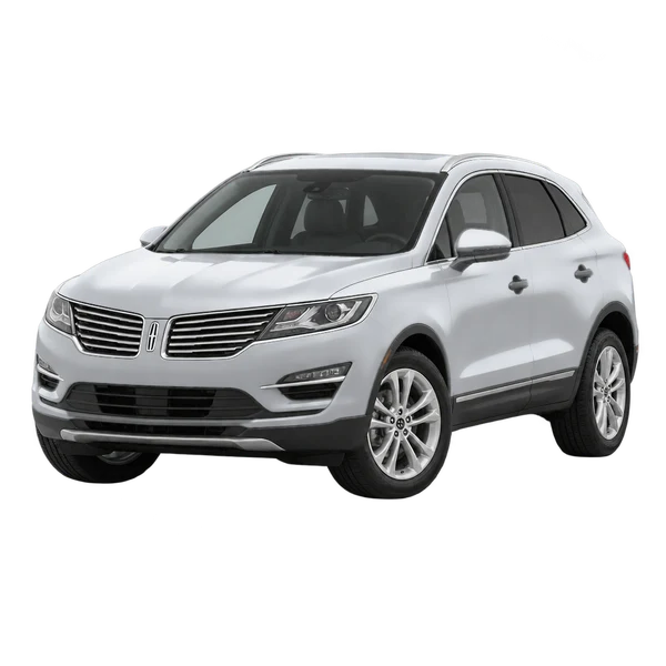 Lincoln MKC 2015 باللون فضي، منظر منظر أمامي بزاوية ثلاثة أرباع (متجه لليسار)
