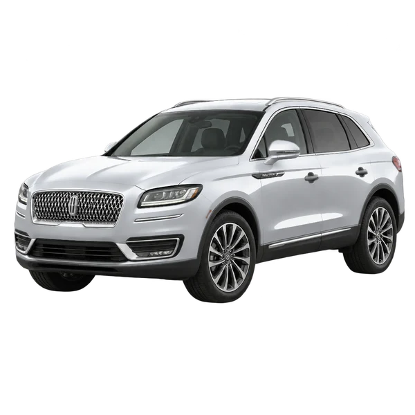 Lincoln Nautilus 2019 argent, vue trois-quarts avant (orienté vers la gauche)