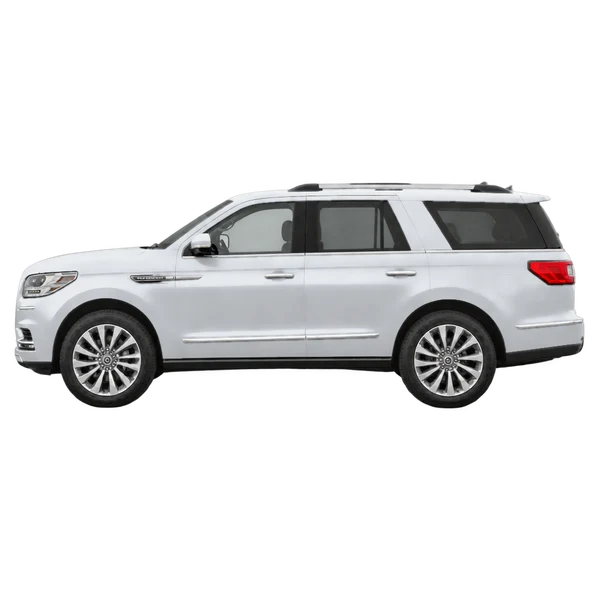 Lincoln Navigator 2018 argent, vue côté (vers la gauche)