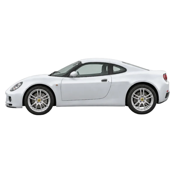 Lotus Europa 2008 argent, vue côté (vers la gauche)