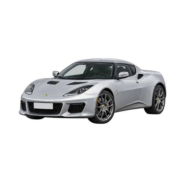 2017 Lotus Evora in Silber, Ansicht: Dreiviertelansicht vorne (nach links gerichtet)