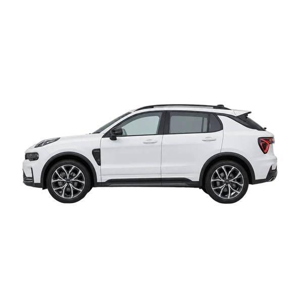 Lynk&CO 01 2024 branco, vista lateral (voltada para a esquerda)