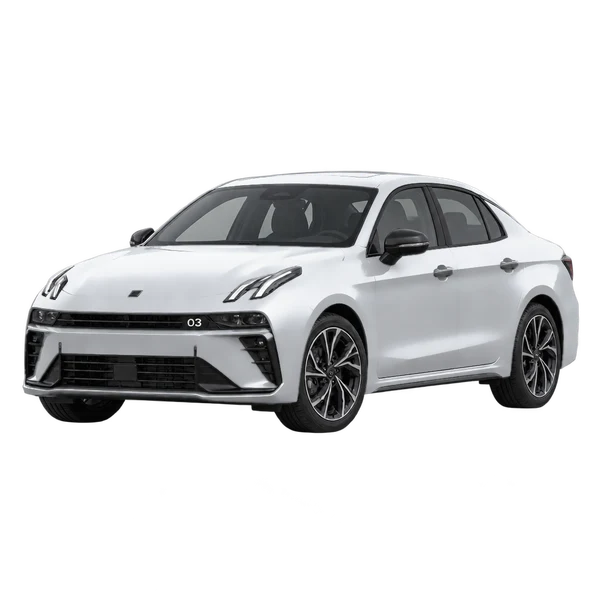2026 Lynk&CO 03 in Silber, Ansicht: Dreiviertelansicht vorne (nach links gerichtet)