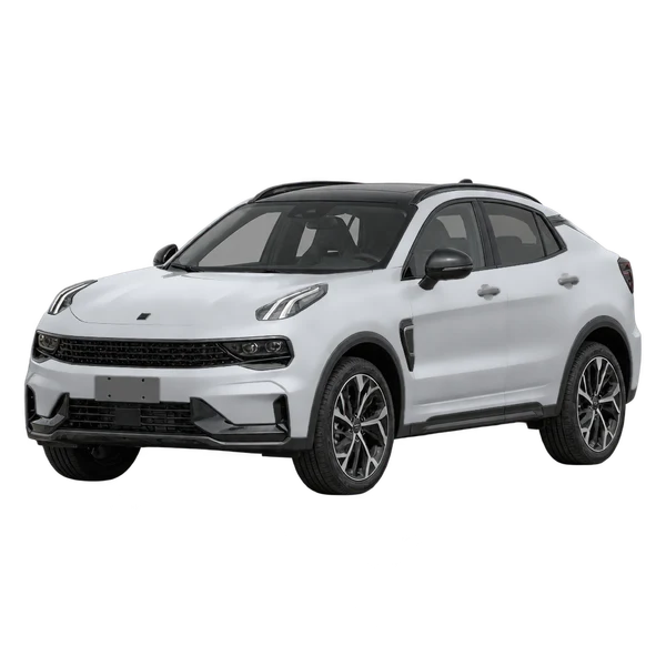 2025 Lynk&CO 05 in Silber, Ansicht: Dreiviertelansicht vorne (nach links gerichtet)