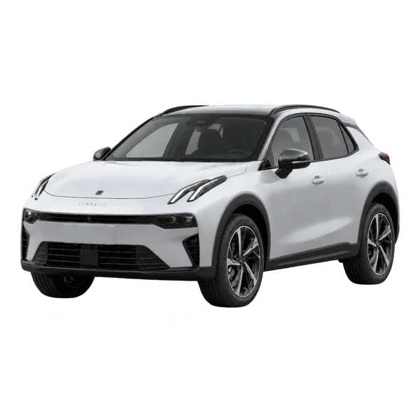 2025 Lynk&CO 2 in Silber, Ansicht: Dreiviertelansicht vorne (nach links gerichtet)