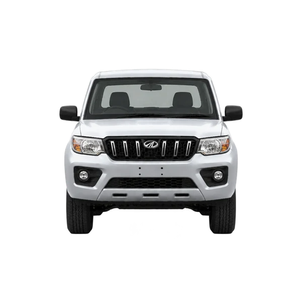 Mahindra Pikup 2023 en plateado, vista frontal