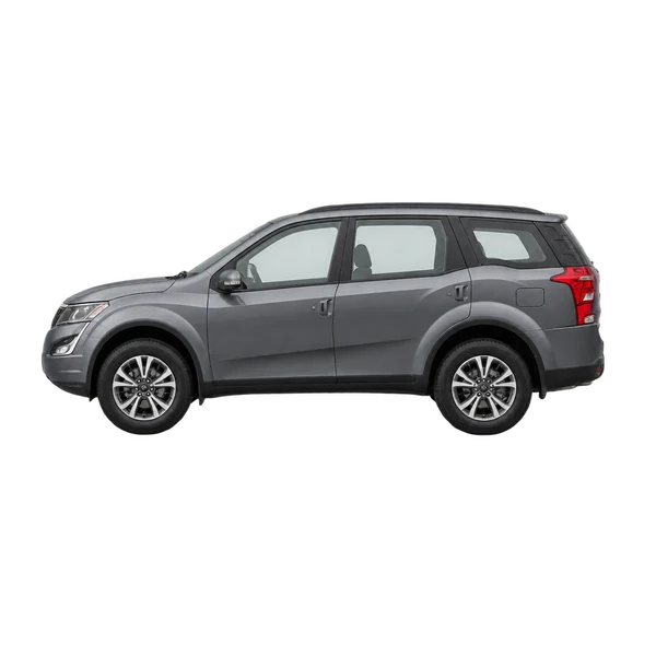 2019 Mahindra XUV 500 in grau, Ansicht: Seite (nach links gerichtet)