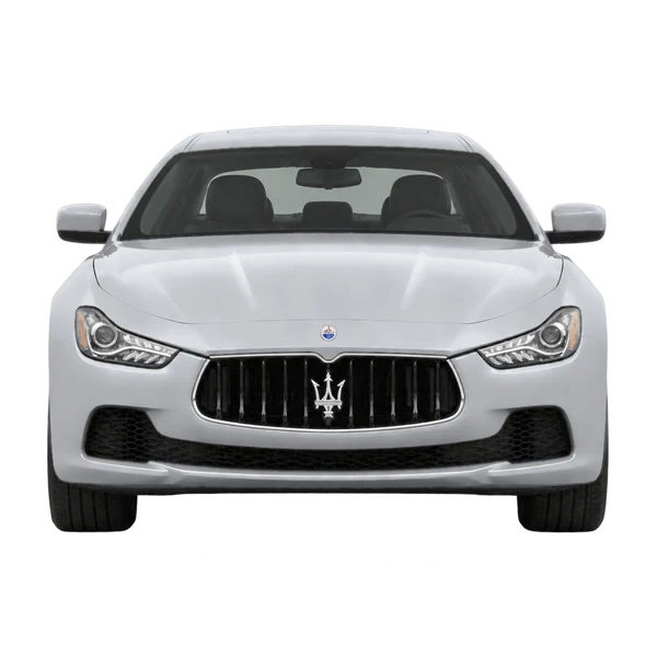 Maserati Ghibli 2016 en plateado, vista frontal