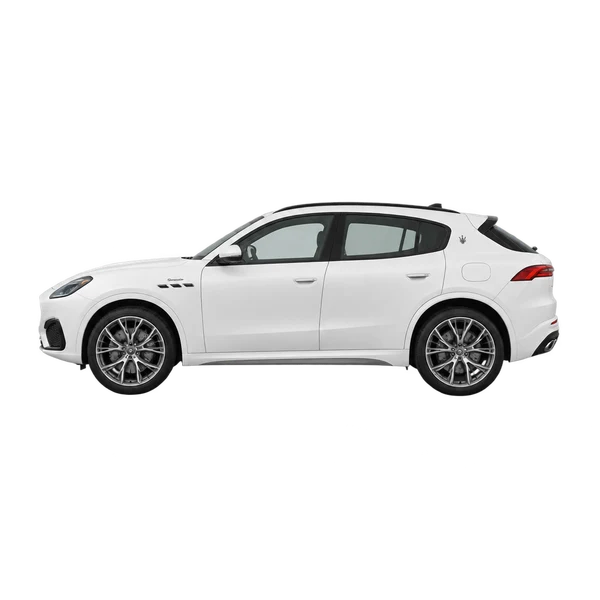 Maserati Grecale 2022 en blanco, vista lateral (mirando a la izquierda)
