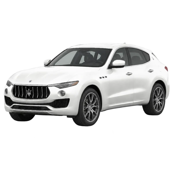 2018 Maserati Levante in weiß, Ansicht: Dreiviertelansicht vorne (nach links gerichtet)