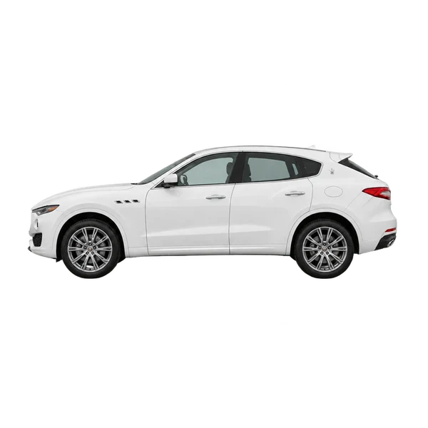 2018 Maserati Levante in weiß, Ansicht: Seite (nach links gerichtet)