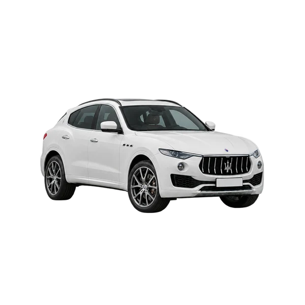 Maserati Levante 2021 blanc, vue trois-quarts avant (orienté vers la gauche)
