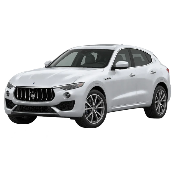 Maserati Levante 2026 باللون فضي، منظر منظر أمامي بزاوية ثلاثة أرباع (متجه لليسار)