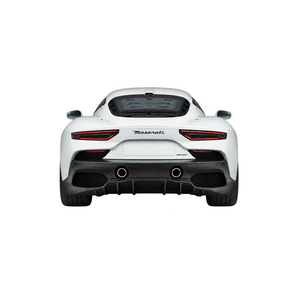 2021 Maserati MC20 in weiß, Ansicht: Heck