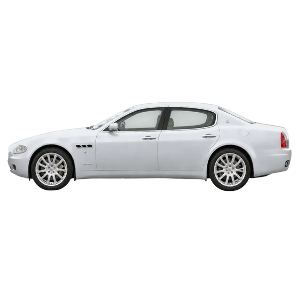 2013 Maserati Quattroporte in Silber, Ansicht: Seite (nach links gerichtet)