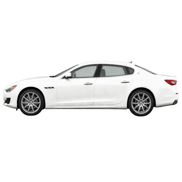 2020 Maserati Quattroporte in weiß, Ansicht: Seite (nach links gerichtet)