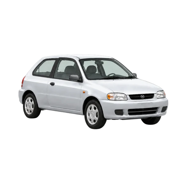 1999 Mazda 121 in Silber, Ansicht: Dreiviertelansicht vorne (nach rechts)