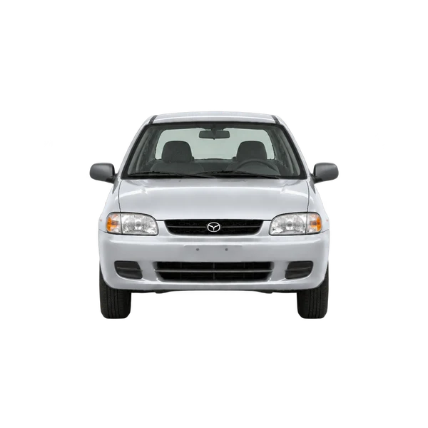 1999 Mazda 121 in Silber, Ansicht: Front