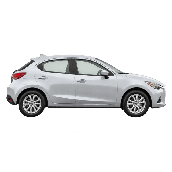 2017 Mazda 2 in Silber, Ansicht: Seite (nach rechts gewandt)