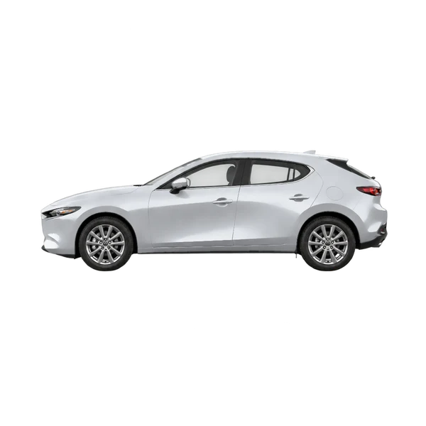 2022 Mazda 3 5-Door 2WD in Silber, Ansicht: Seite (nach links gerichtet)