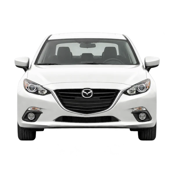 ホワイトの2015 Mazda 3(正面ビュー)
