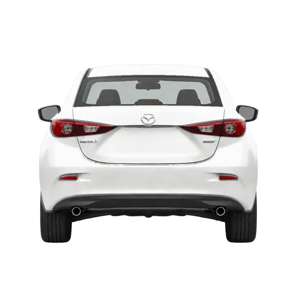 ホワイトの2015 Mazda 3(リアビュー)