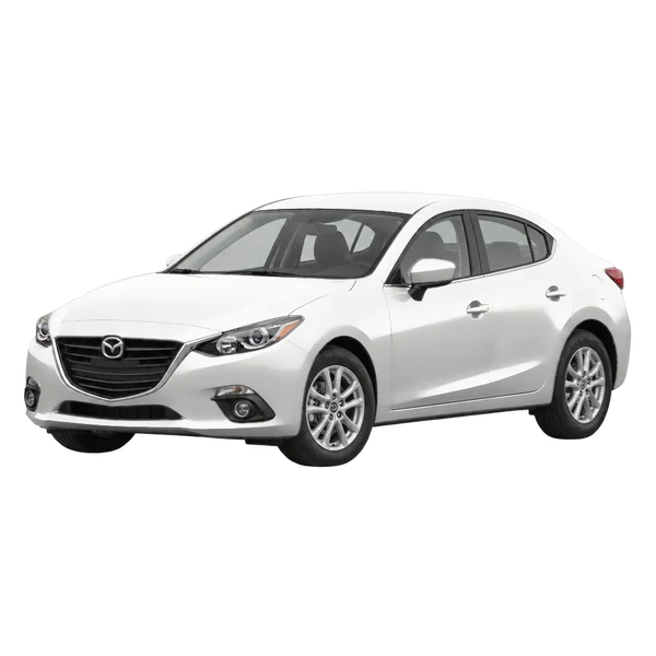 2018 Mazda 3 in weiß, Ansicht: Dreiviertelansicht vorne (nach links gerichtet)