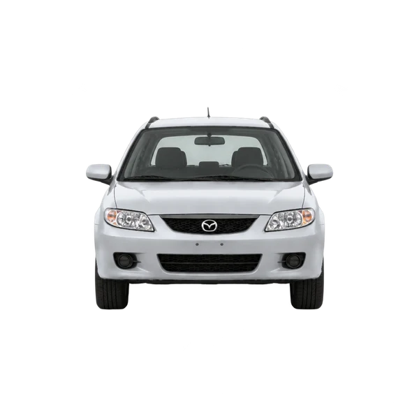 2001 Mazda 323F in Silber, Ansicht: Front