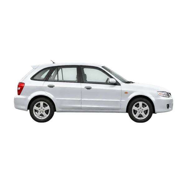 2001 Mazda 323F in Silber, Ansicht: Seite (nach rechts gewandt)