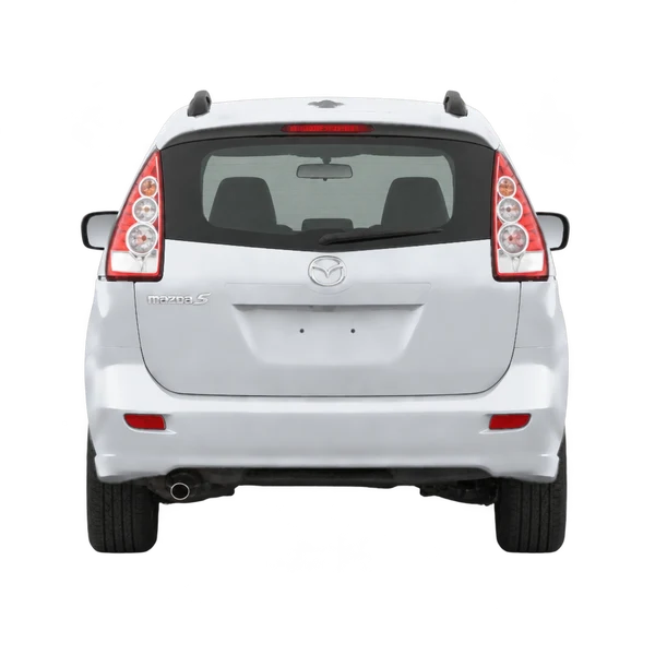 シルバーの2008 Mazda 5（リアビュー）