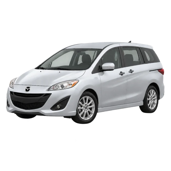 シルバーの2013 Mazda 5（フロントスリークォーター(左向き)ビュー）