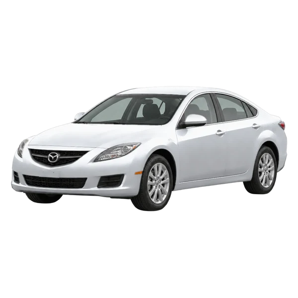 シルバーの2010 Mazda 6（フロントスリークォーター(左向き)ビュー）