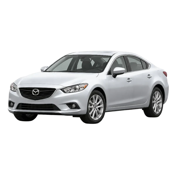 シルバーの2013 Mazda 6（フロントスリークォーター(左向き)ビュー）