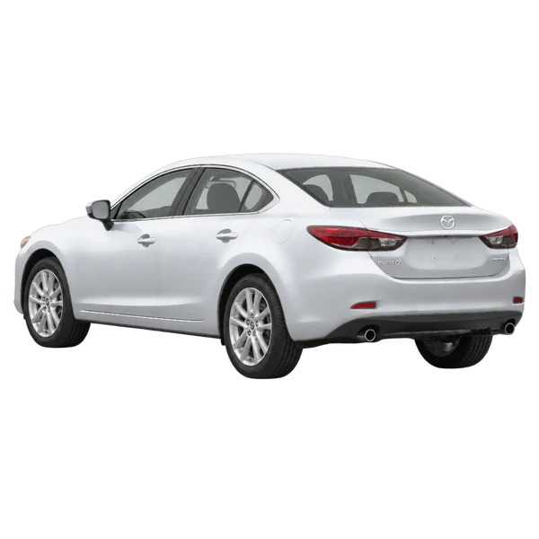 シルバーの2013 Mazda 6（リア斜め（左向き）ビュー）