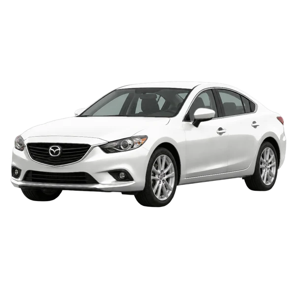 Mazda 6 2015 en blanco, vista frontal tres cuartos (hacia la izquierda)