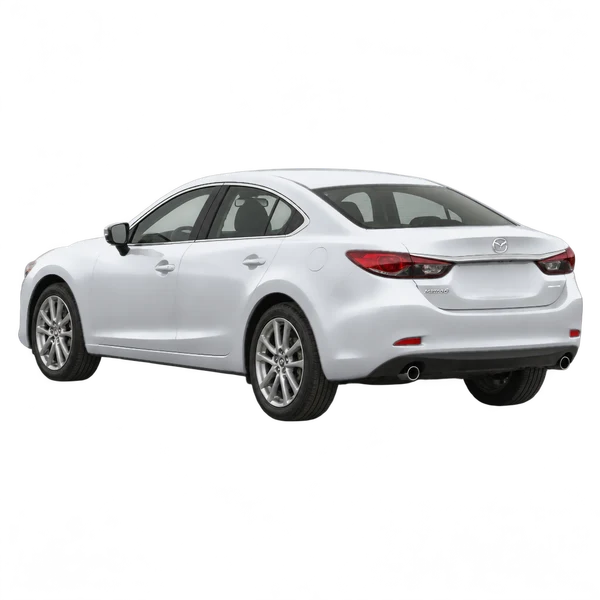 シルバーの2016 Mazda 6（リア斜め（左向き）ビュー）