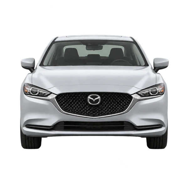 Mazda 6 2018 باللون فضي، منظر أمامي