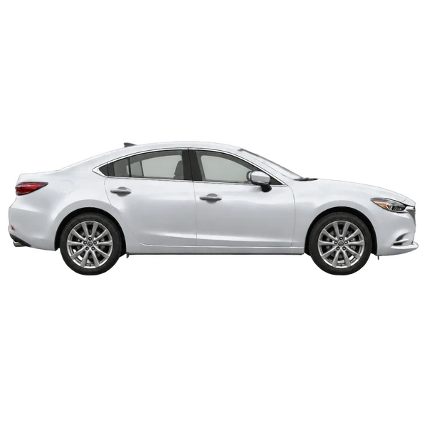 シルバーの2018 Mazda 6（側面（右向き）ビュー）