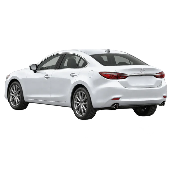 Mazda 6 2021 argent, vue trois-quarts arrière (orienté vers la gauche)