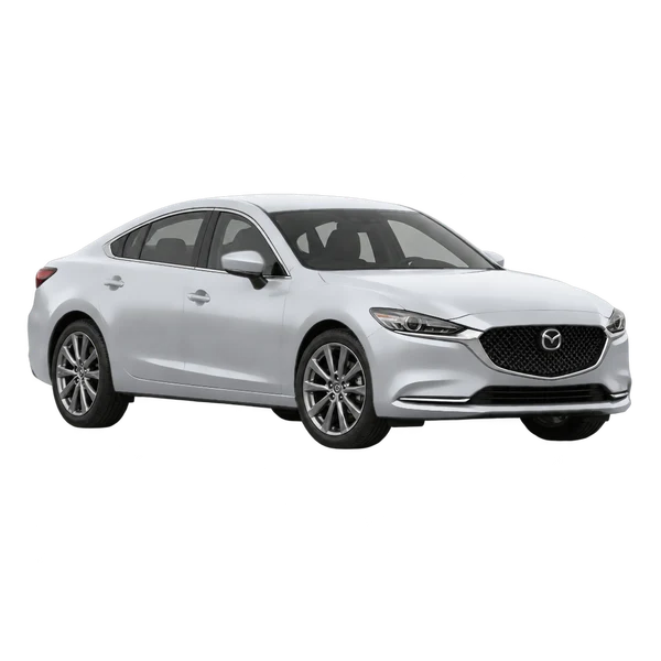 silver 2026 Mazda 6 front three-quarter (facing left) view