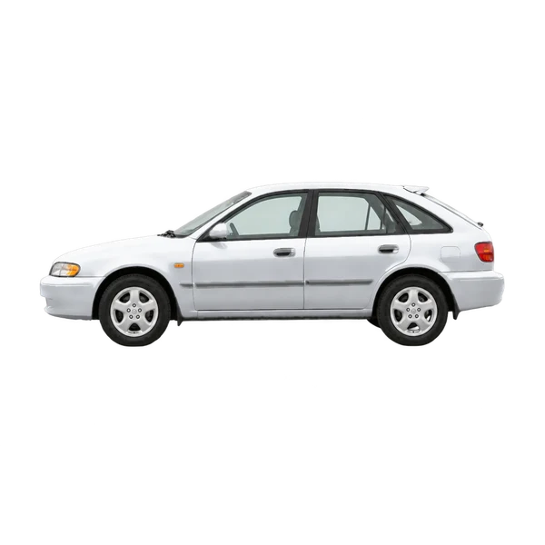 1995 Mazda 626 Hatchback 1.8I GLX in Silber, Ansicht: Seite (nach links gerichtet)