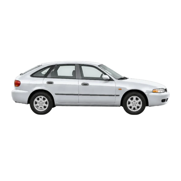 1997 Mazda 626 Hatchback 1.8I GLX in Silber, Ansicht: Seite (nach rechts gewandt)