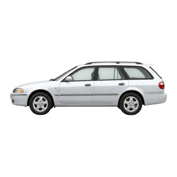 1997 Mazda 626 Wagon 2.0I LX in Silber, Ansicht: Seite (nach links gerichtet)