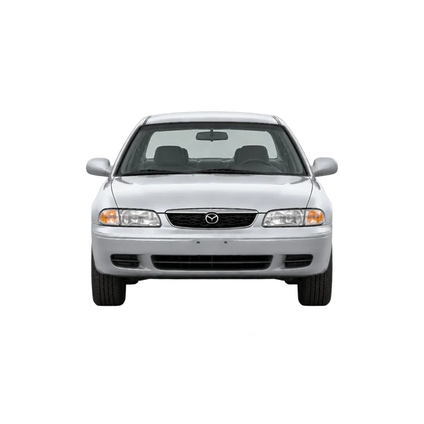 1993 Mazda 626 in Silber, Ansicht: Front