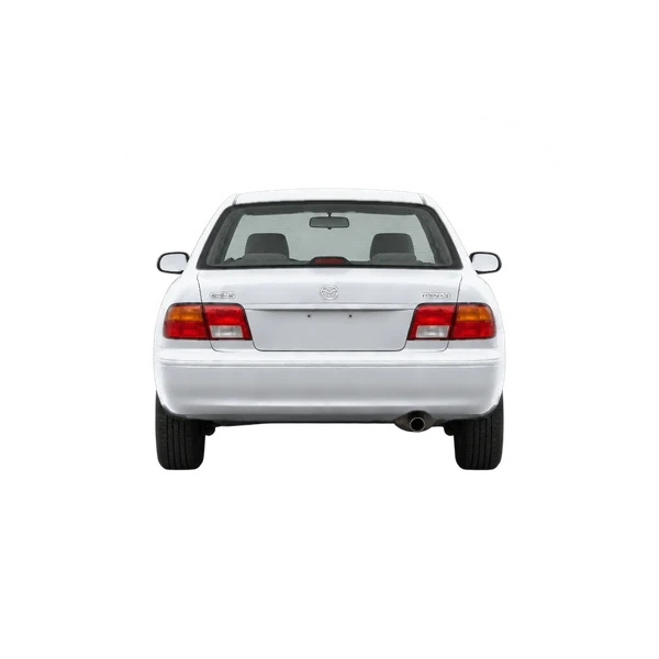 1993 Mazda 626 in Silber, Ansicht: Heck