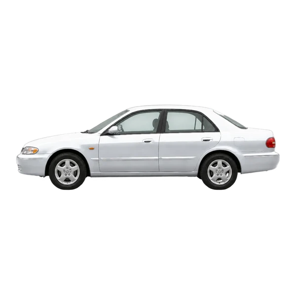 シルバーの2000 Mazda 626(側面(左向き)ビュー)