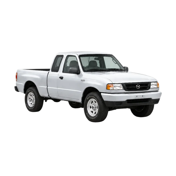 Mazda B-Series 1995 prata, vista três quartos dianteiro (voltado para a direita)