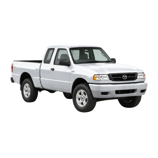 Mazda B-Series 2002 prata, vista três quartos dianteiro (voltado para a direita)