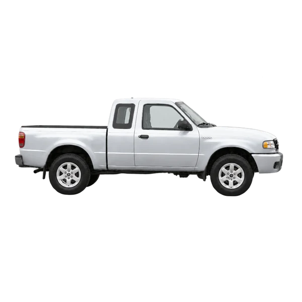 Mazda B-Series 2004 prata, vista lateral (voltada para a direita)